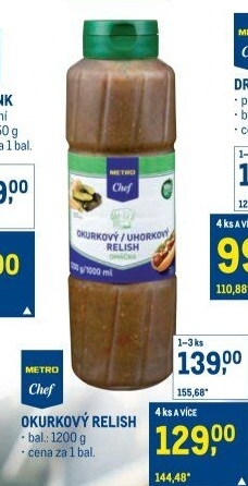 Okurkový relish Metro Chef
