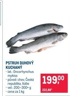 Pstruh duhový kuchaný