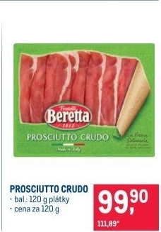 Šunka Prosciutto Crudo Beretta