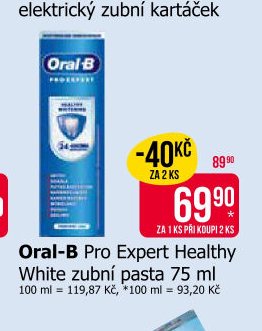 Oral-B Pro Expert Healthy White zubní pasta 75 ml