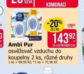 Ambi Pur osvěžovač vzduchu do koupelny 2 ks