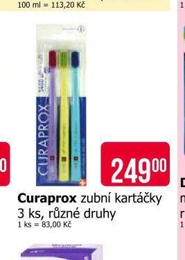 Curaprox zubní kartáčky 3 ks, různé druhy
