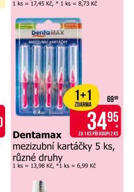 Dentamax mezizubní kartáčky 5 ks, různé druhy
