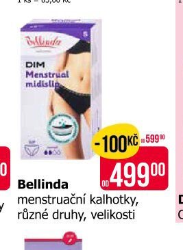 Bellinda menstruační kalhotky, různé druhy, velikosti