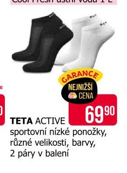 TETA ACTIVE sportovní nízké ponožky, různé velikosti, barvy, 2 páry v balení