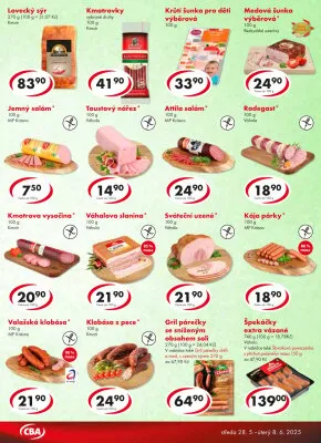 akční leták CBA 28.5.2025-8.6.2025
