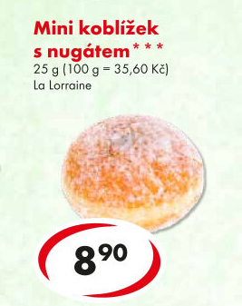 Kobliha s náplní La Lorraine