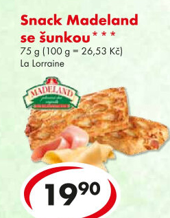 Snack Madeland se šunkou La Lorraine