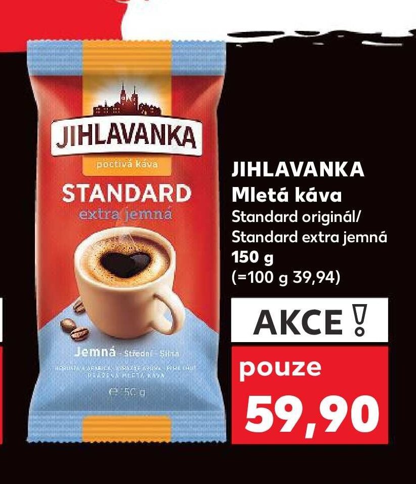 JIHLAVANKA Mletá káva