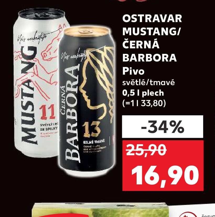 OSTRAVAR MUSTANG / ČERNÁ BARBORA Pivo