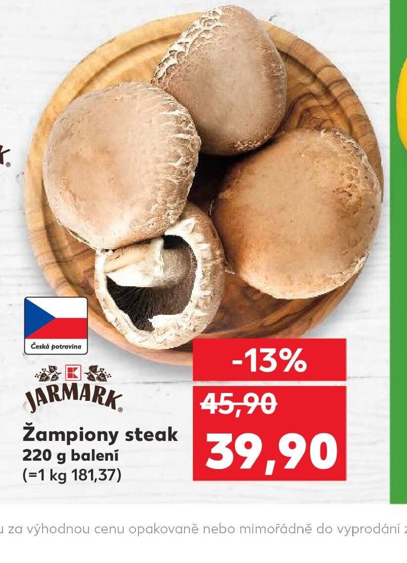 Žampiony steak