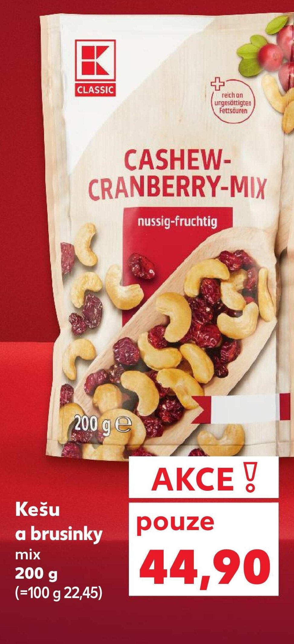 Kešu a brusinky mix