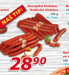 Dunajská klobása Maso uzeniny Písek