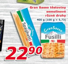 Těstoviny semolinové Gran Sasso