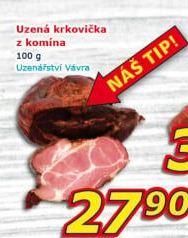 Uzená krkovička z komína Uzenářství Vávra