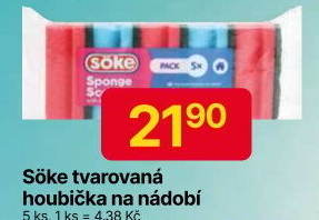 Houbička na nádobí tvarovaná Söke