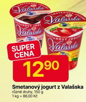 Jogurt smetanový ochucený z Valašska Mlékárna Valašské Meziříčí
