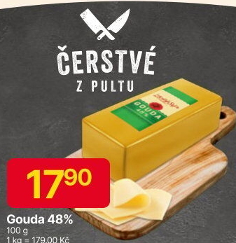 Sýr Gouda 48% Zlatý sýr Milkpol