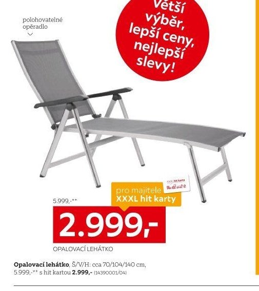 Opalovací lehátko