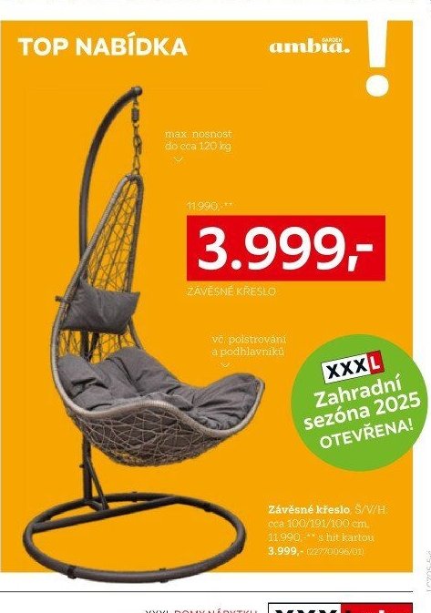 Závěsné křeslo