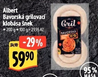 Bavorská klobása šnek Albert Gril