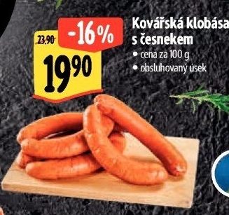 Klobása kovářská s česnekem