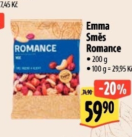 Směs ořechů a brusinek Romance Emma