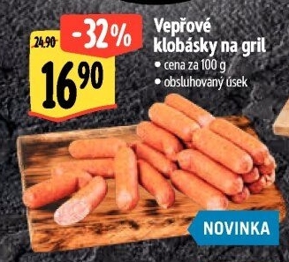 Vepřové klobásky na gril