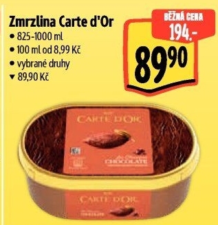 Zmrzlina ve vaničce Carte D'