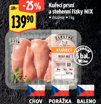 Kuřecí řízky mix Albert