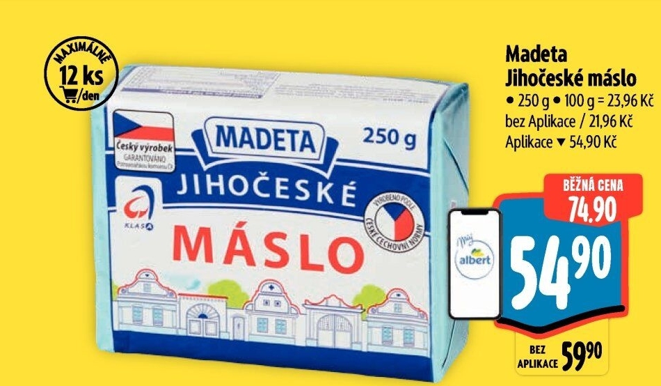 Máslo Jihočeské Madeta