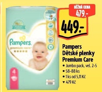 Pleny dětské Pampers Premium Care
