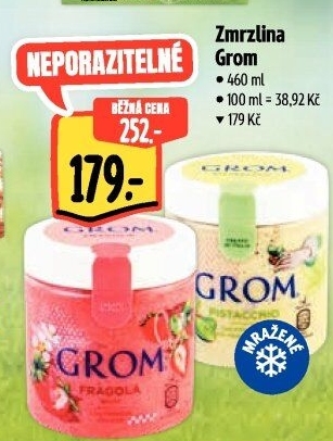 Zmrzlina v kelímku Grom