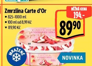 Zmrzlina ve vaničce Carte D'