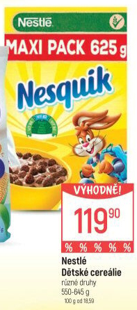 Cereálie Nesquik Nestlé