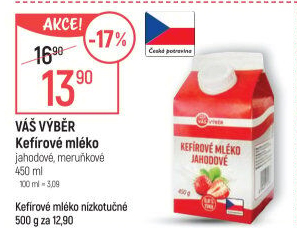 Kefírové mléko ochucené Váš výběr