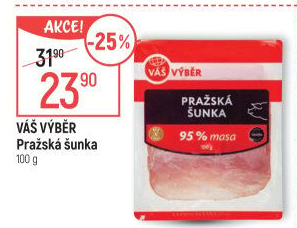 Pražská šunka nejvyšší jakosti Váš Výběr