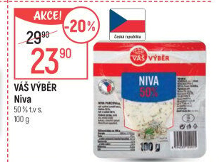 Sýr Niva 50% Váš Výběr