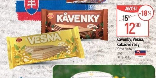 Kávenky, Vesna, Kakaové řezy