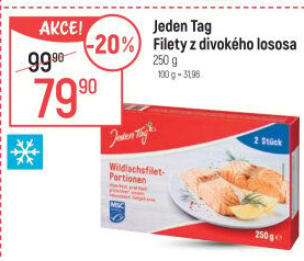 Divoký losos filety mražené Jeden Tag