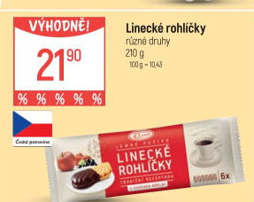 Rohlíčky linecké Klasa Pekárny a cukrárny Klatovy