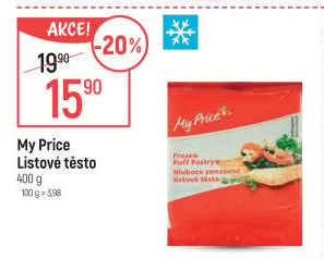 Těsto listové mražené My Price