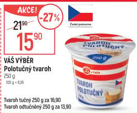 Tvaroh polotučný Váš výběr