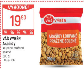 Arašídy pražené Váš Výběr