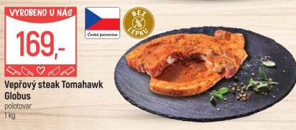 Marinovaný vepřový steak tomahawk Globus