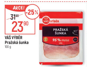 Pražská šunka nejvyšší jakosti Váš Výběr