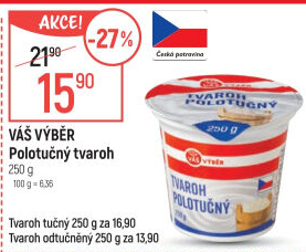 Tvaroh polotučný Váš výběr