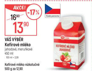 Kefírové mléko ochucené Váš výběr