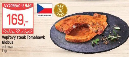 Marinovaný vepřový steak tomahawk Globus