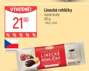 Rohlíčky linecké Klasa Pekárny a cukrárny Klatovy
